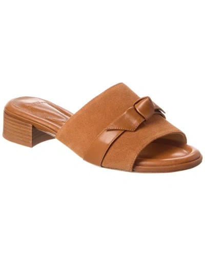 Shop Alexandre Birman Clarita 30 Suede & Leather Sandal In Brown