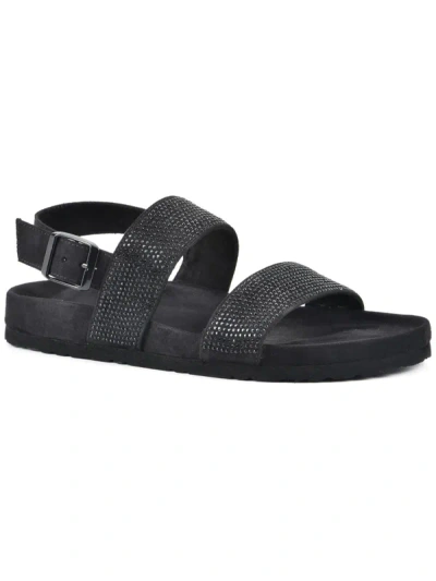 Shop White Mountain Hesistant Womens Buckle Slip On Slingback Sandals In Black