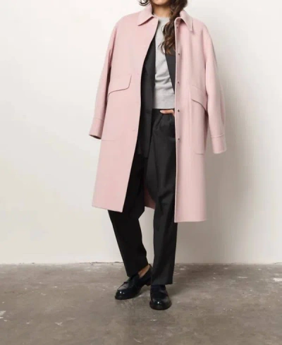 Shop Marc Cain Wool Coat In Pink