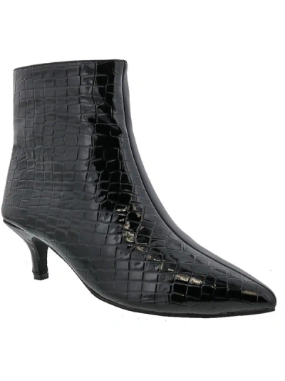Bellini Vegas Womens Faux Leather Kitten Heel Ankle Boots In Multi