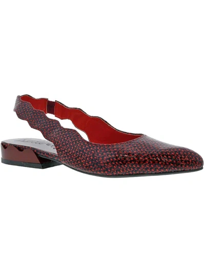 Shop Bellini Frolic Womens Snake Print Pointed Toe Slingback Heels In Red