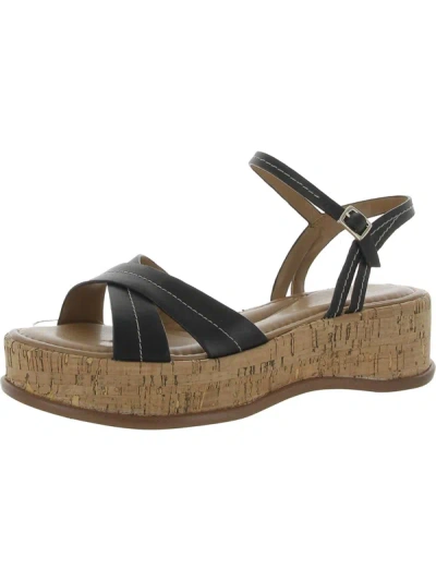 Shop Naturalizer Rikki Womens Leather Open Toe Platform Sandals In Black