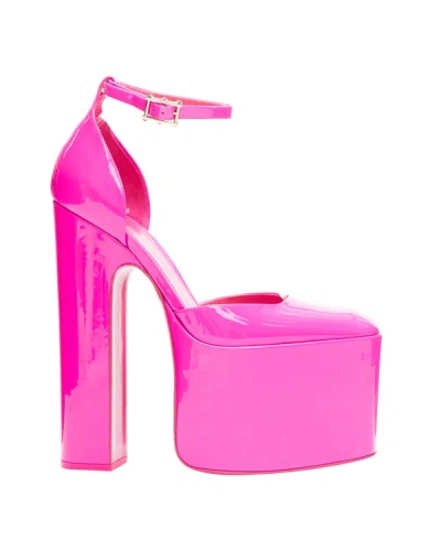Shop Valentino Runway Discobox 180 Hot Pink Patent Platform Ankle Strap Heels