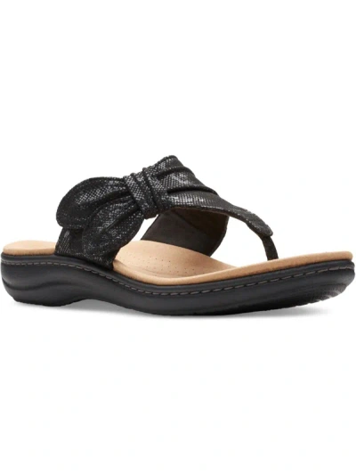 Shop Clarks Laurieann Rae Womens Thong Flip Flop T-strap Sandals In Black