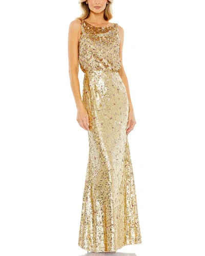 Shop Mac Duggal Gown In Gold
