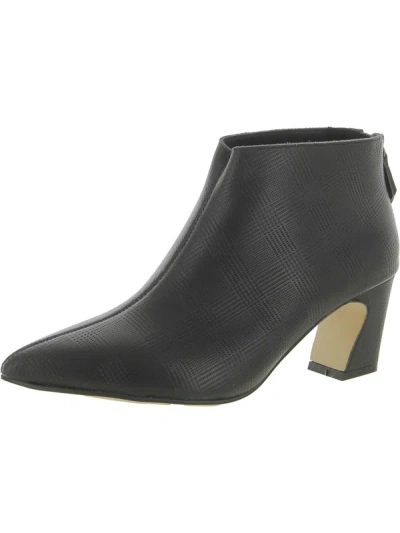 Shop All Black Sleek Angle Heel Bootie Womens Leather Ankle Zipper Ankle Boots In Multi