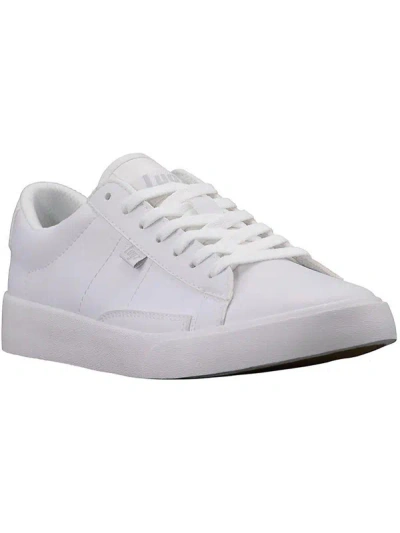 Shop Lugz Drop Lo Mens Faux Leather Lace-up Casual And Fashion Sneakers In White