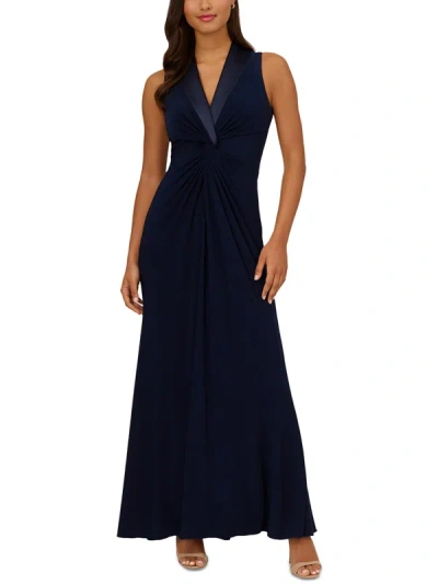Shop Adrianna Papell Womens Jersey Tuxedo Evening Dress In Multi