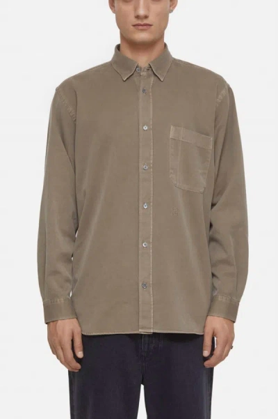 Shop Closed Formal Army Shirt In Brown Sugar In Multi