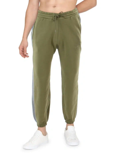 Shop Levi's Mens Jogger Colorblock Sweatpants In Green