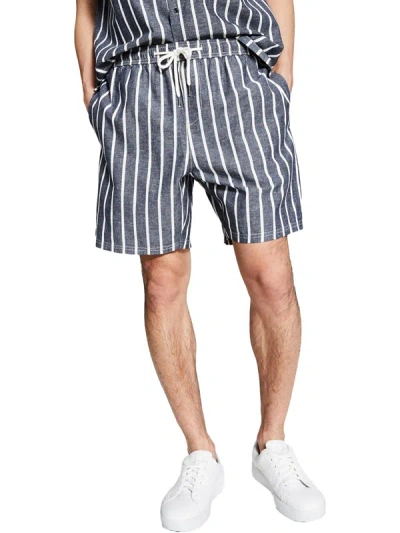 Shop And Now This Mens Striped Drawstring Casual Shorts In White