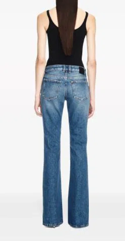 Shop Off-white Jeans In Medium Blue