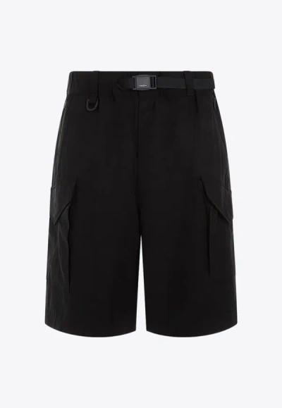 Shop Y-3 Bermuda Shorts In Tech Fabric In Black