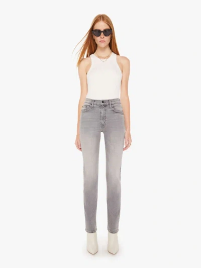 Shop Mother The Mid Rise Rider Skimp Barely There Jeans In Grey - Size 34