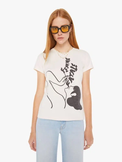 Shop Mother The Sinful Femme Fatale T-shirt In White