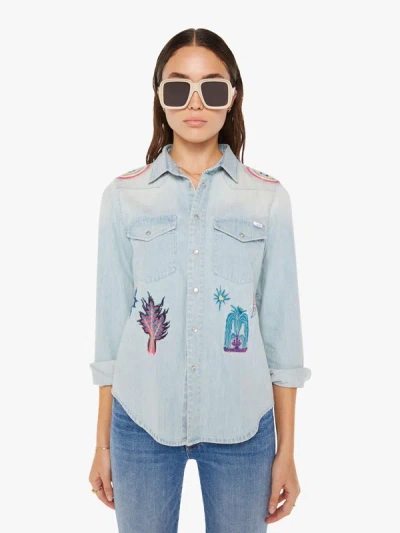 Shop Mother All My Exes Dreamcatcher Shirt In Blue - Size X-small
