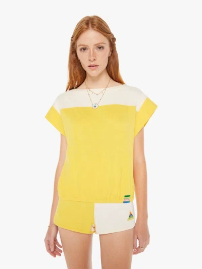 Shop Mother The Swiper Yoke T-shirt Primrose T-shirt In Yellow - Size X-large