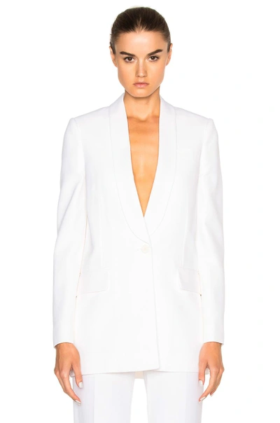 Shop Givenchy Crepe Satin Blazer In White