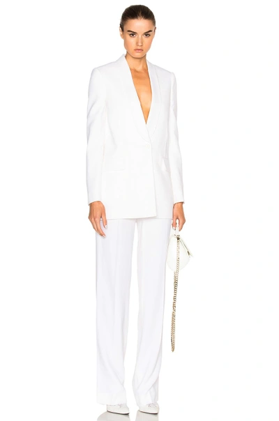 Shop Givenchy Crepe Satin Blazer In White