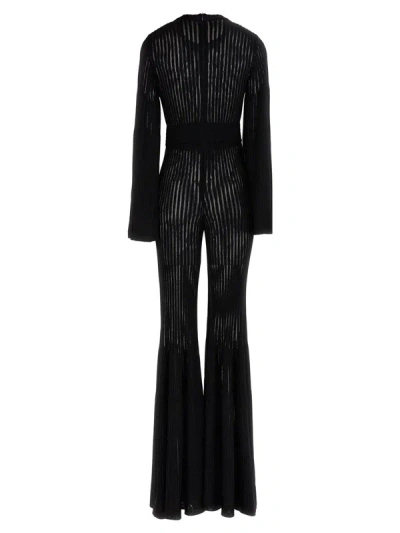 Antonino Valenti Desiree Ribbed Flared-design Jumpsuit In Black