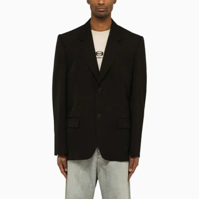 Shop Balenciaga Single-breasted Jacket In Black