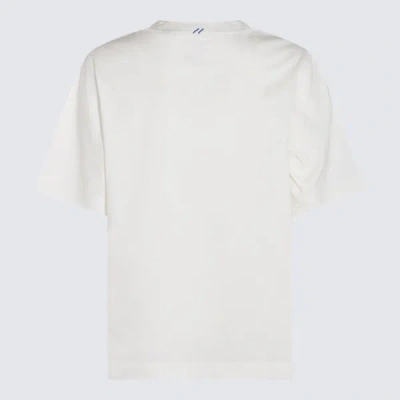 Shop Burberry White And Blue T-shirt In Rain