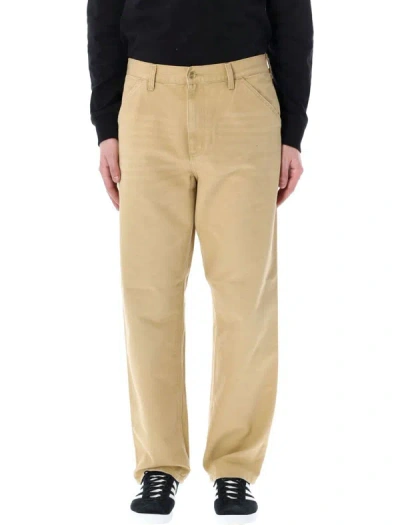 Shop Carhartt Wip Single Knee Pant In Bourbon Aged Canvas