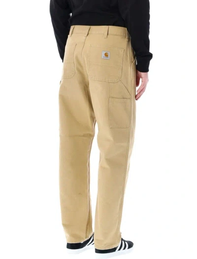 Shop Carhartt Wip Single Knee Pant In Bourbon Aged Canvas