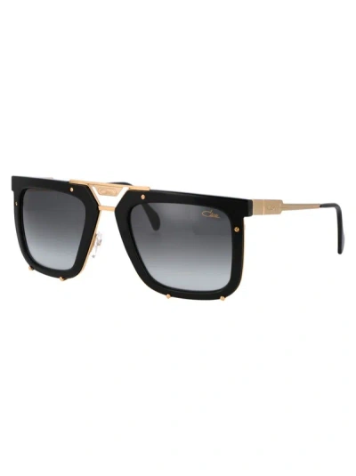 Shop Cazal Sunglasses In 001 Gold Black