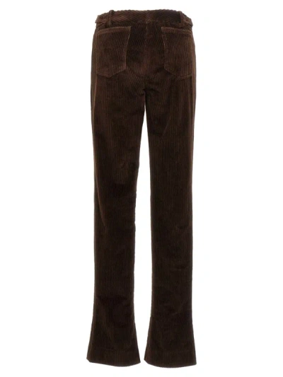 Shop Dolce & Gabbana Corduroy Pants In Brown