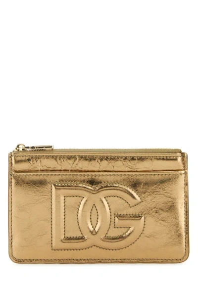 Shop Dolce & Gabbana Wallets In Gold