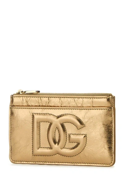 Shop Dolce & Gabbana Wallets In Gold