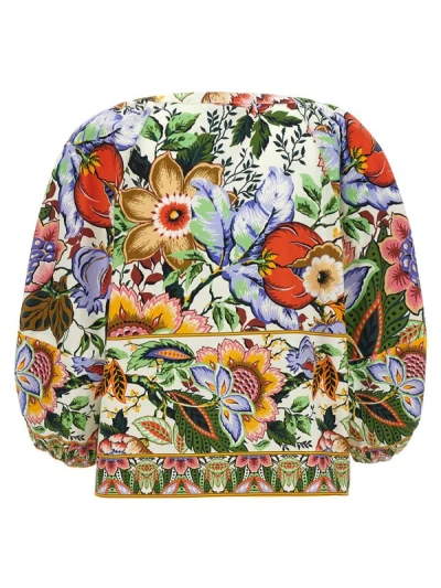 Shop Etro Floral Blouse In Multicolor
