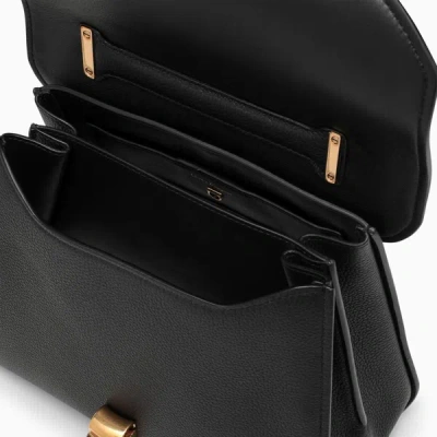 Shop Ferragamo Black Gancini Handbag In Multicolor