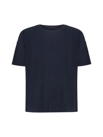 Shop Issey Miyake Homme Plisse  T-shirts And Polos In Blue