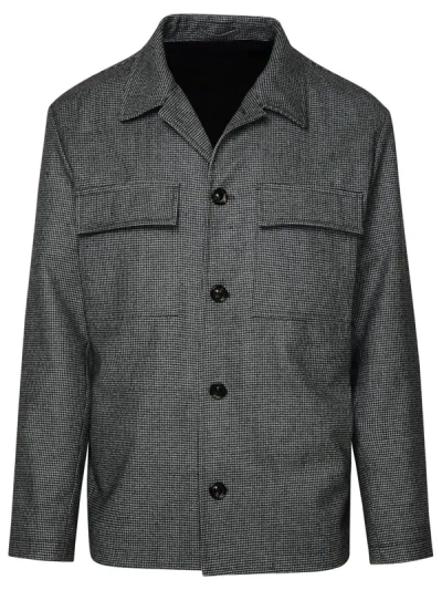 Shop Lardini Grey Wool Shirt