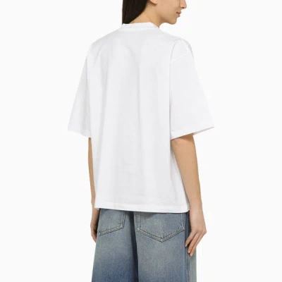 Shop Marni T-shirt With Logo In Organic In White