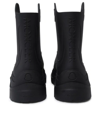 Shop Moncler 'misty' Black Pvc Rain Boots