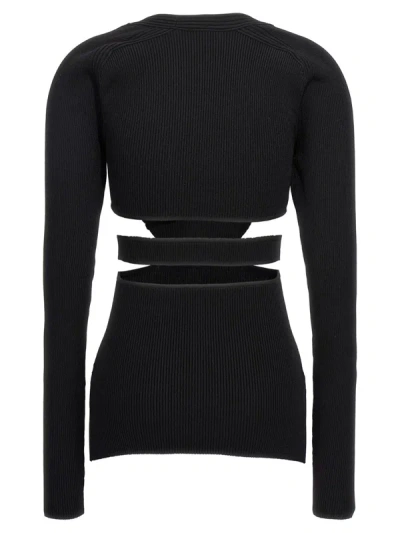 Shop Nensi Dojaka Cut-out Sweater In Black