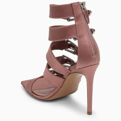 Shop Paris Texas Ursula 105 High Sandal In Dark Satin In Pink