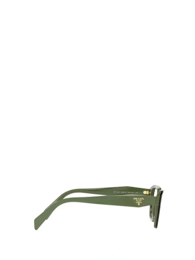 Shop Prada Eyewear Eyeglasses In Clear Green