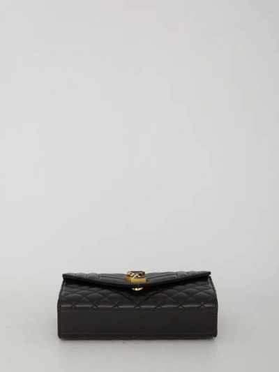 Shop Saint Laurent Small Envelope Bag In Black