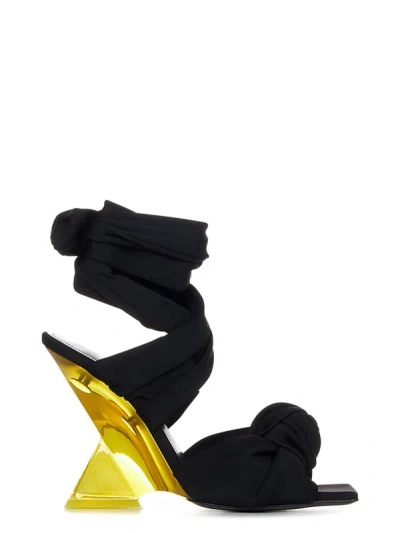 Shop Attico The  'duse' Sandals In Black