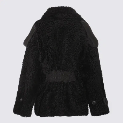 Shop The Mannei Black Leather Jordan Coat