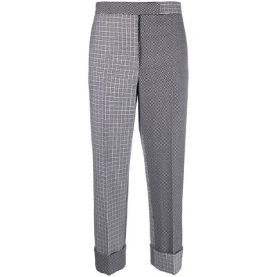 Shop Thom Browne Pants In White/black