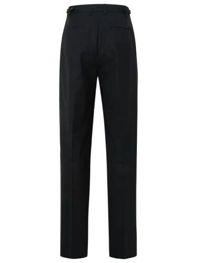 Shop Versace Black Wool Pants