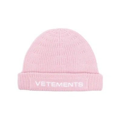 Shop Vetements Hats In Pink