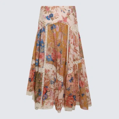 Shop Zimmermann Multicolor Maxi Skirt In Spliced