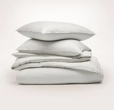 Boll & Branch Organic Signature Vintage Washed Duvet Set In Vintage Mist