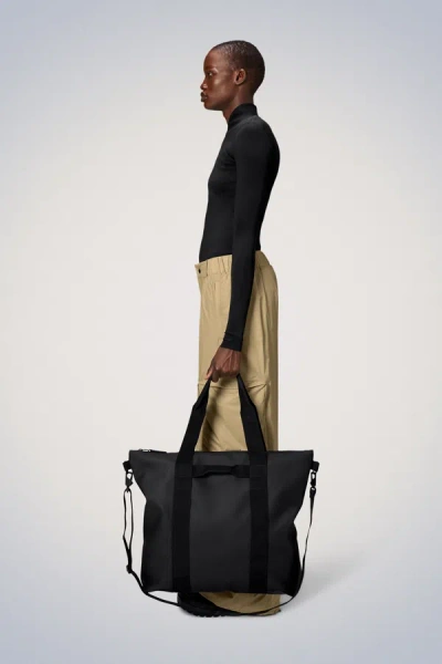 Shop Rains Tote Bag In Black